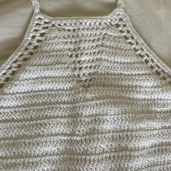 Garage White Knit Crop Top - Picture 6 of 6